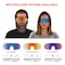 Ergodyne AEGR-AFASM, Safety Glasses, Anti-Scratch & Fog-Off+, Blue Mirror Lens, Orange Frame, Half-Frame AEGR-AFASM - alternate 5